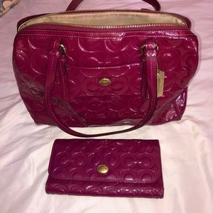 Coach purse with matching wallet